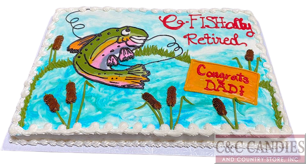 O-FISH-ial Celebration Sheet Cake