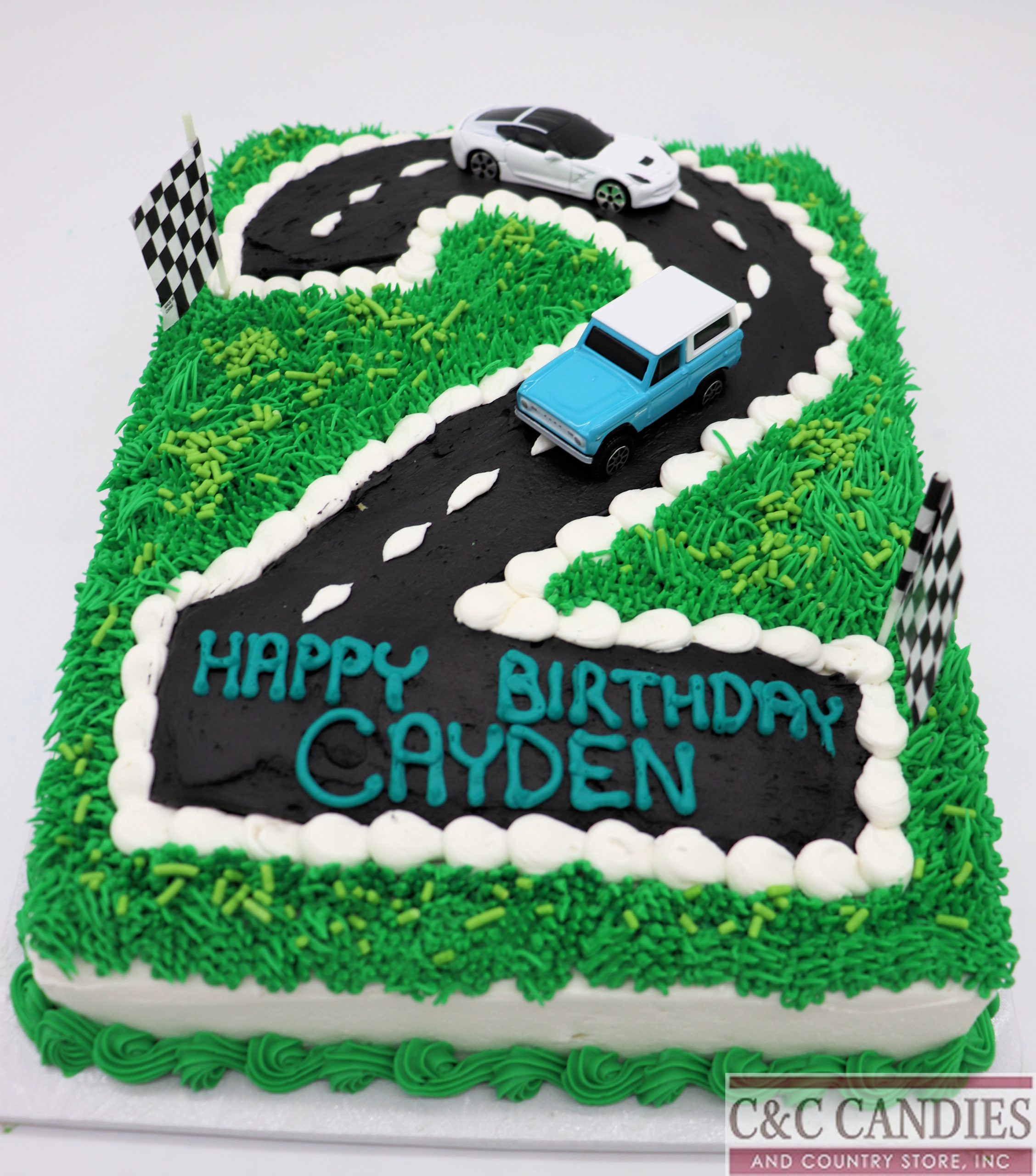 Finish Line Racer Sheet Cake - Image 2