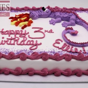 Dragon Flame Sheet Cake