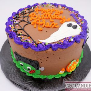 Creepy Crawly Pumpkin Patch Round Cake