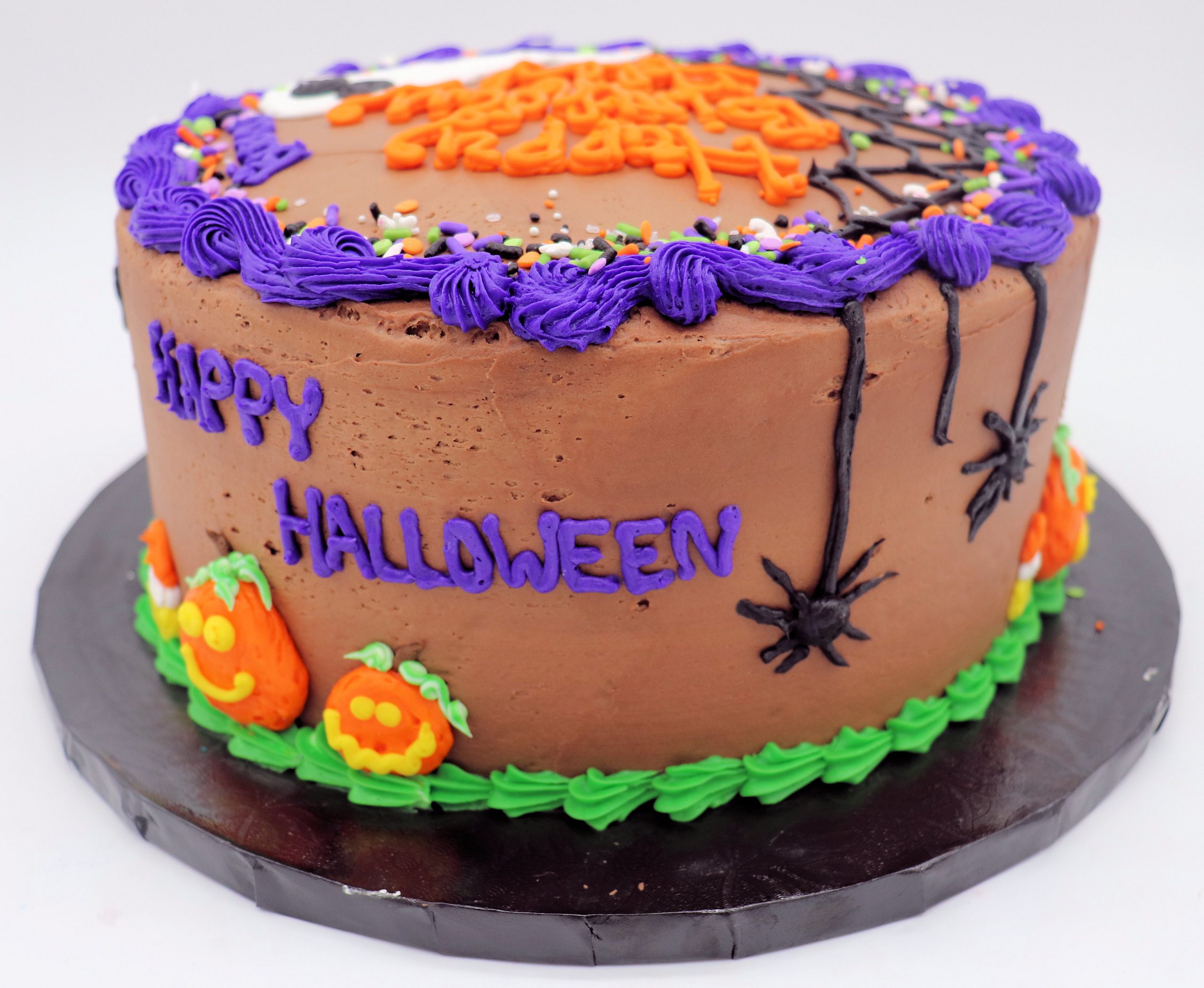 Creepy Crawly Pumpkin Patch Round Cake - Image 2
