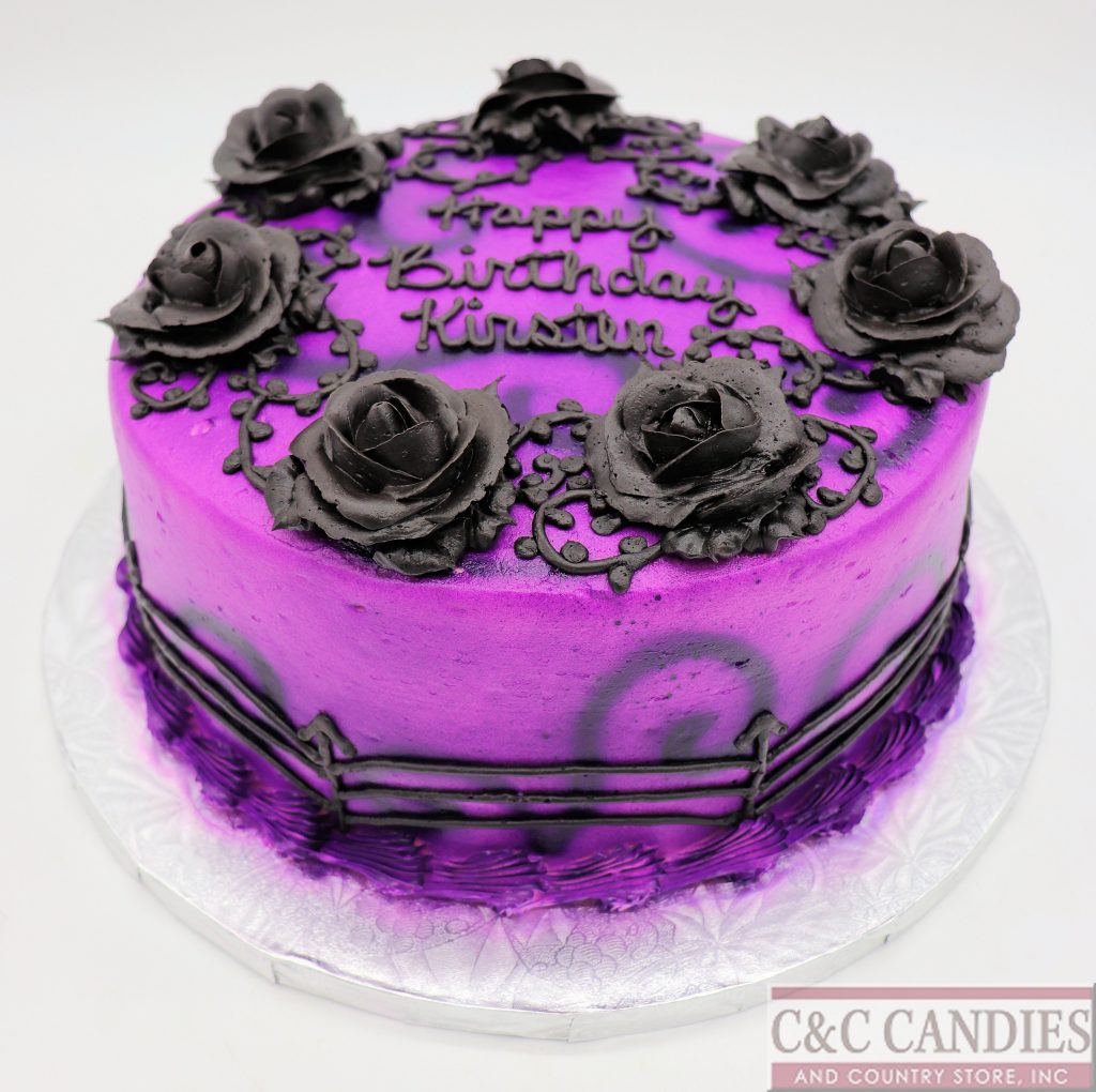 Gothic Rose Round Cake