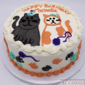 Purr-fect Pair Round Cake