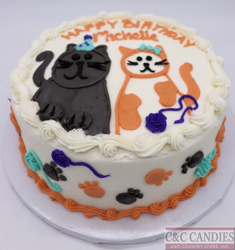 Purr-fect Pair Round Cake