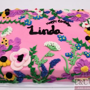 Wildflower Garden Party Sheet Cake