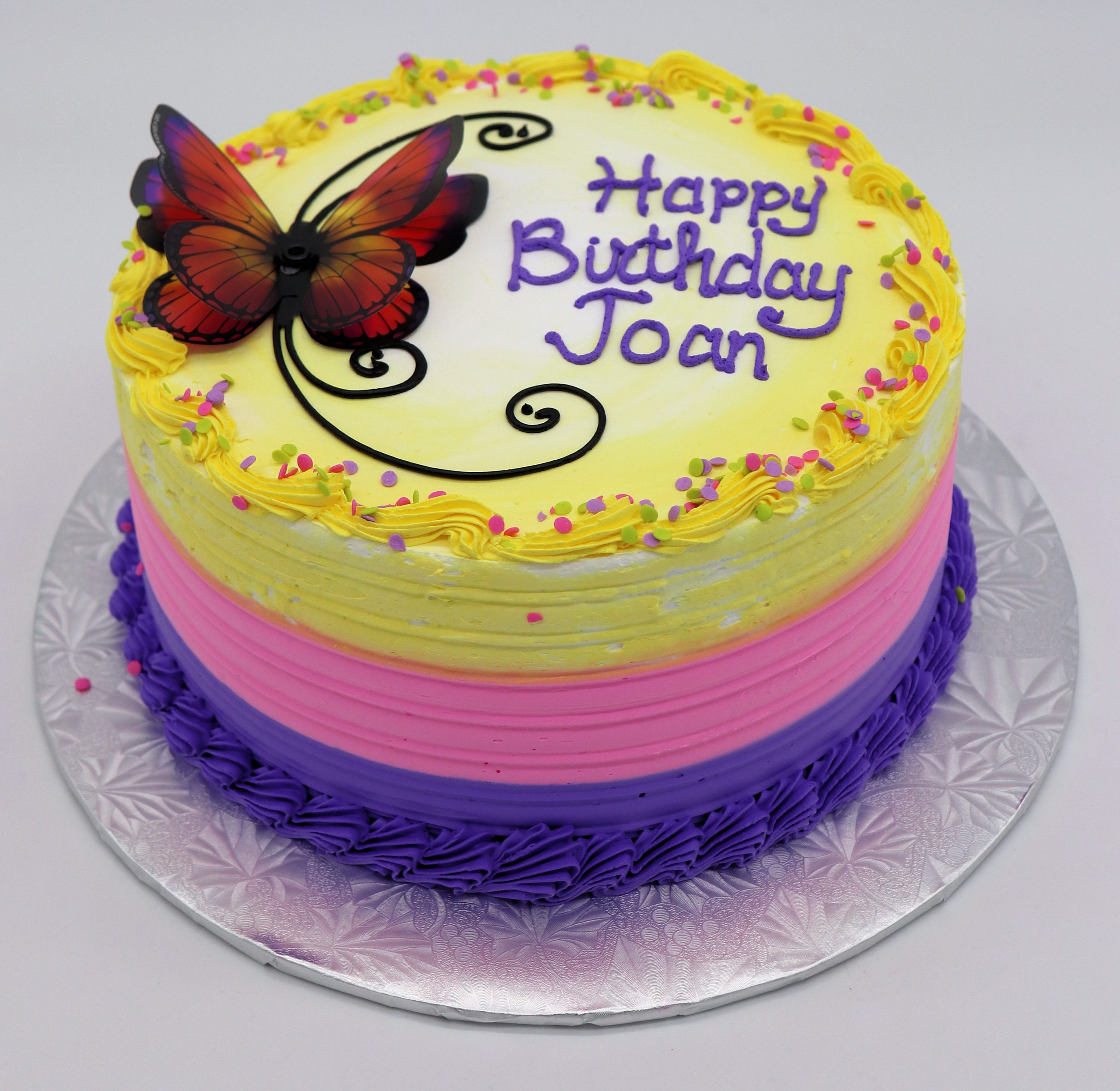 Enchanted Wings Round Cake