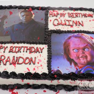 Horror Movie Slasher Sheet Cake
