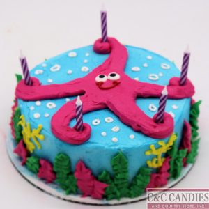 Starfish Splash Round Cake