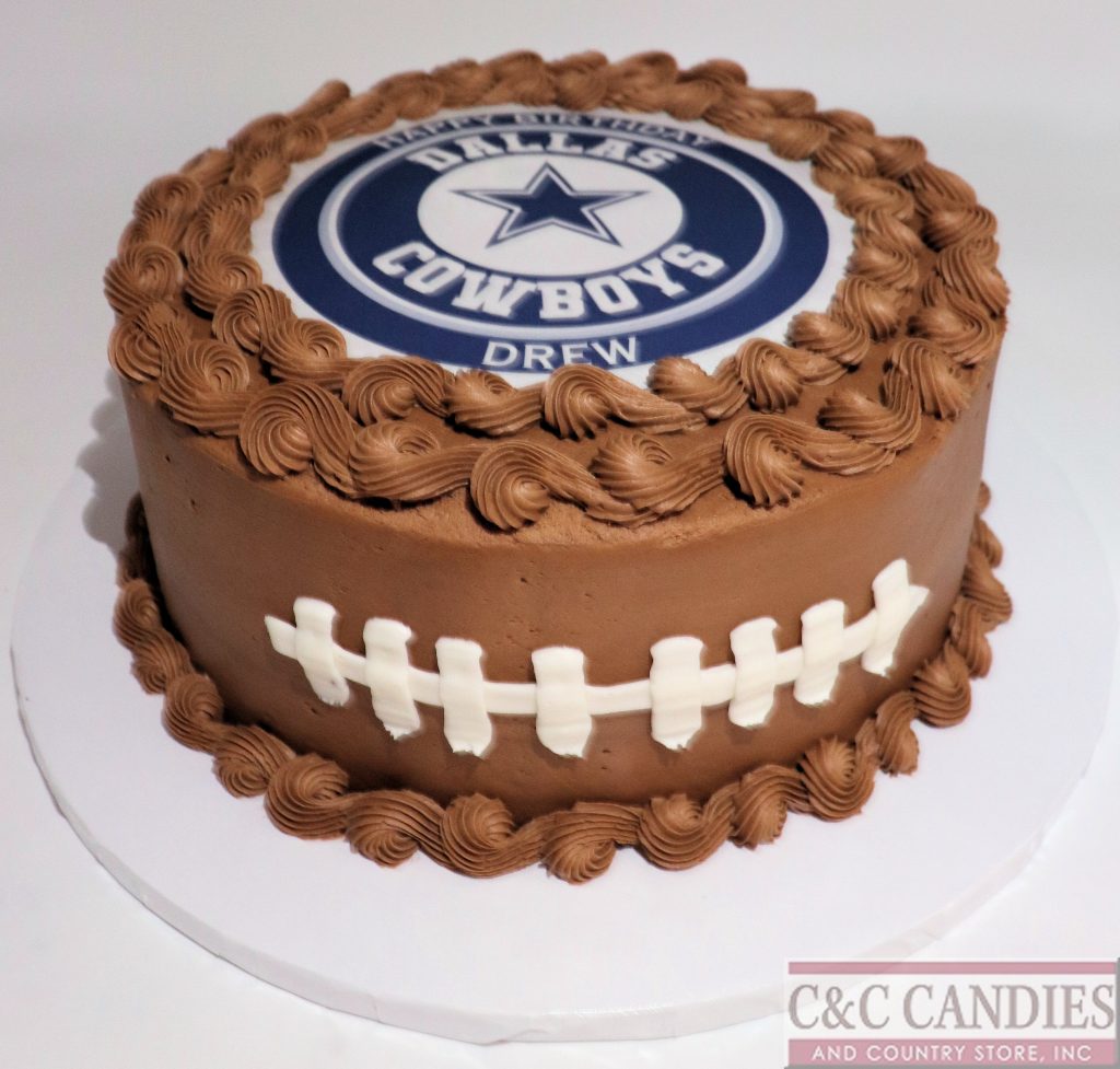 Game Day Gridiron Round Cake