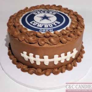 Game Day Gridiron Round Cake