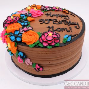 Stained Glass Garden Round Cake