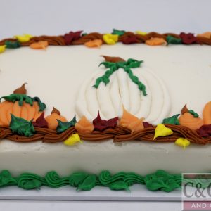 Harvest Pumpkin Patch Sheet Cake