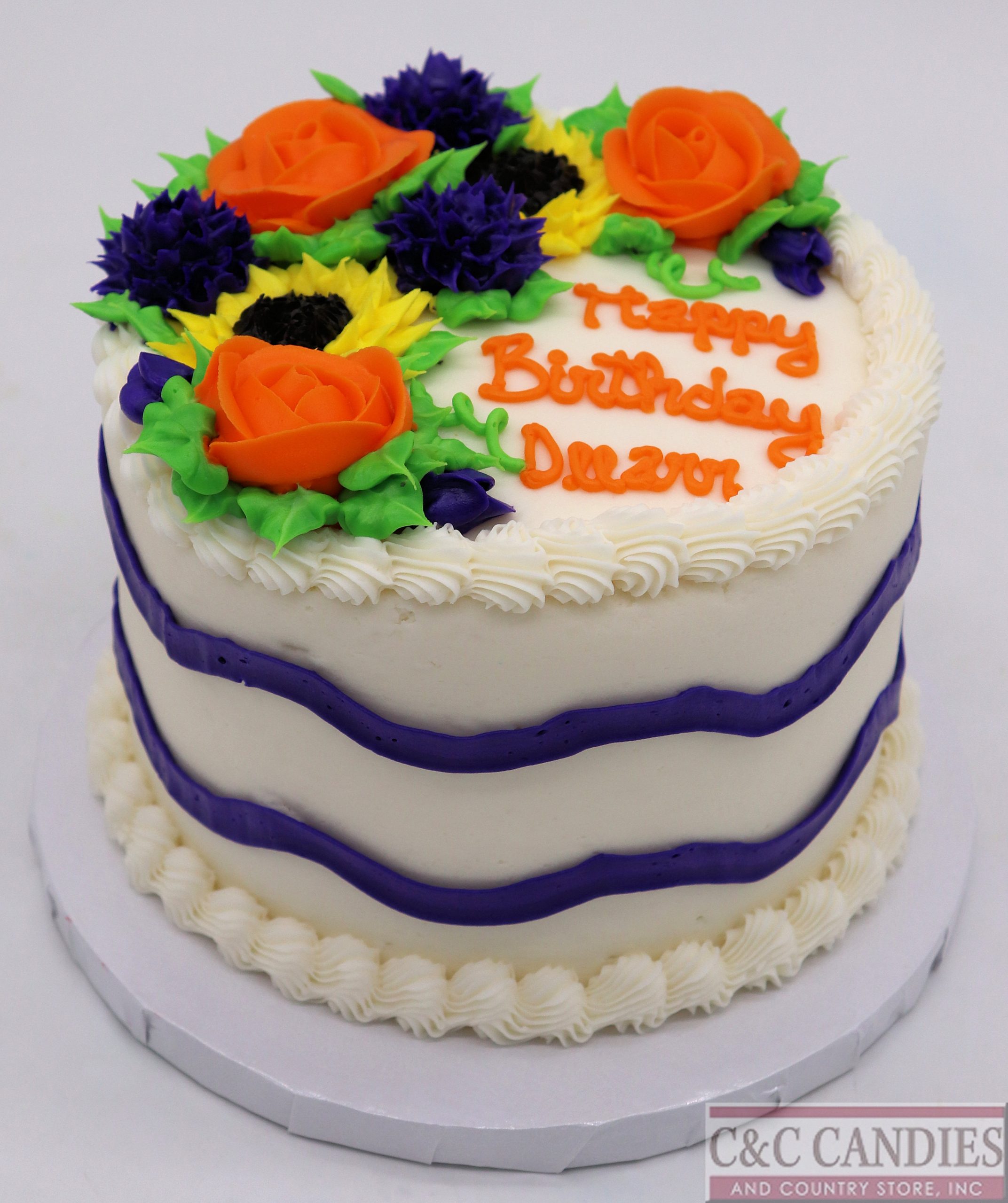 Autumn Bloom Round Cake - Image 3