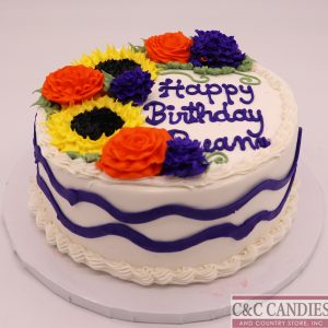 Autumn Bloom Round Cake