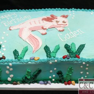 Aquatic Axolotl Cake