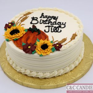 Harvest Sunflower Round Cake