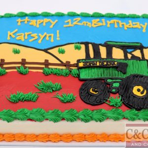 Country Fields Tractor Sheet Cake