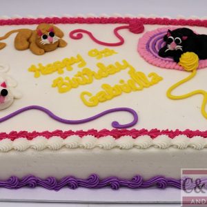 Whiskers and Wool Sheet Cake