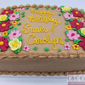 Garden Bloom Sheet Cake