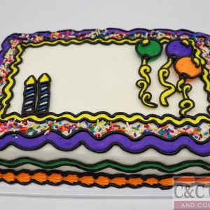 Party Doodles Sheet Cake