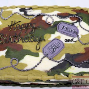 Camo & Courage - Sheet Cake