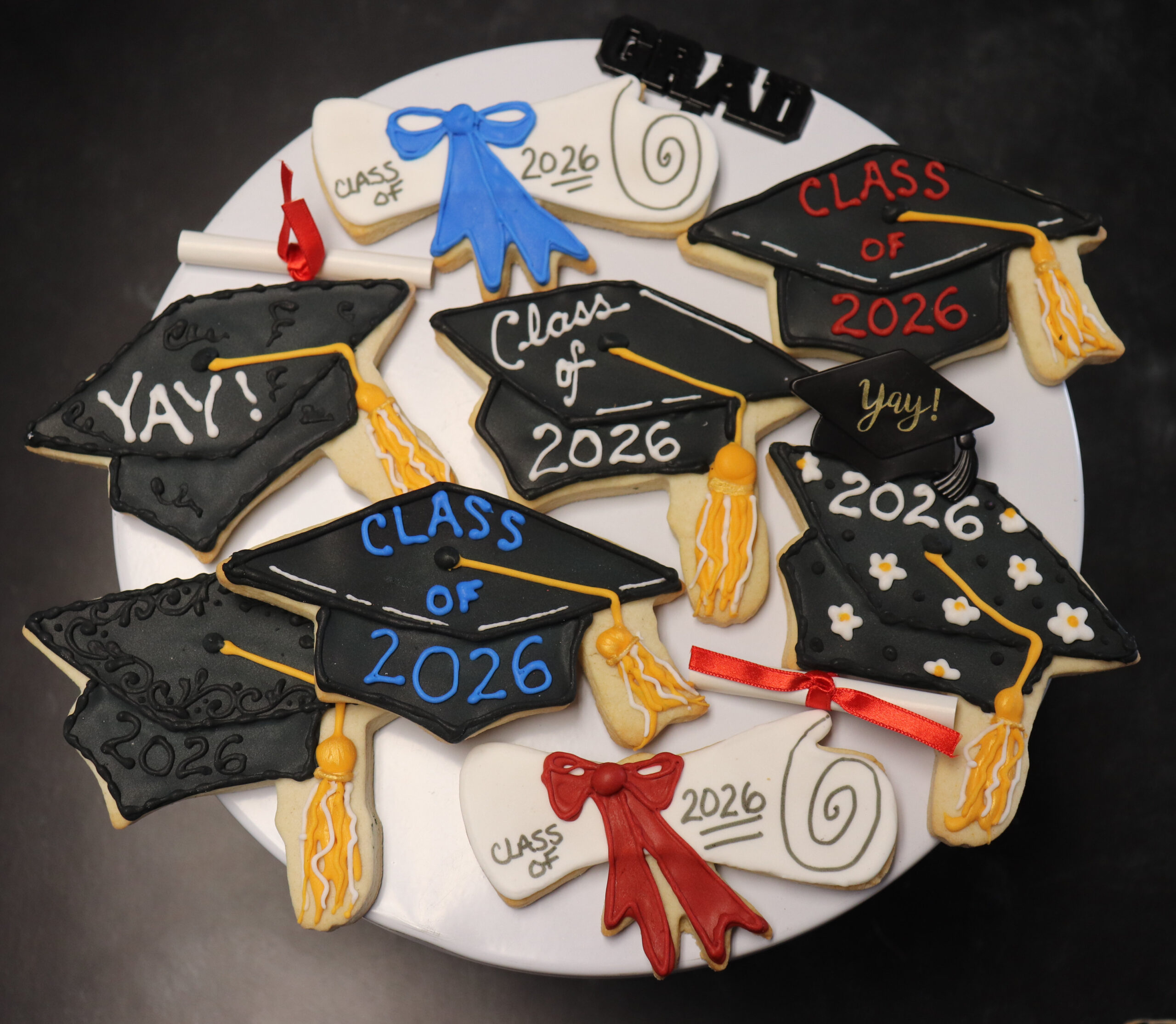 Graduation Royal Iced Cookies