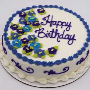 Forget Me Not Round Cake