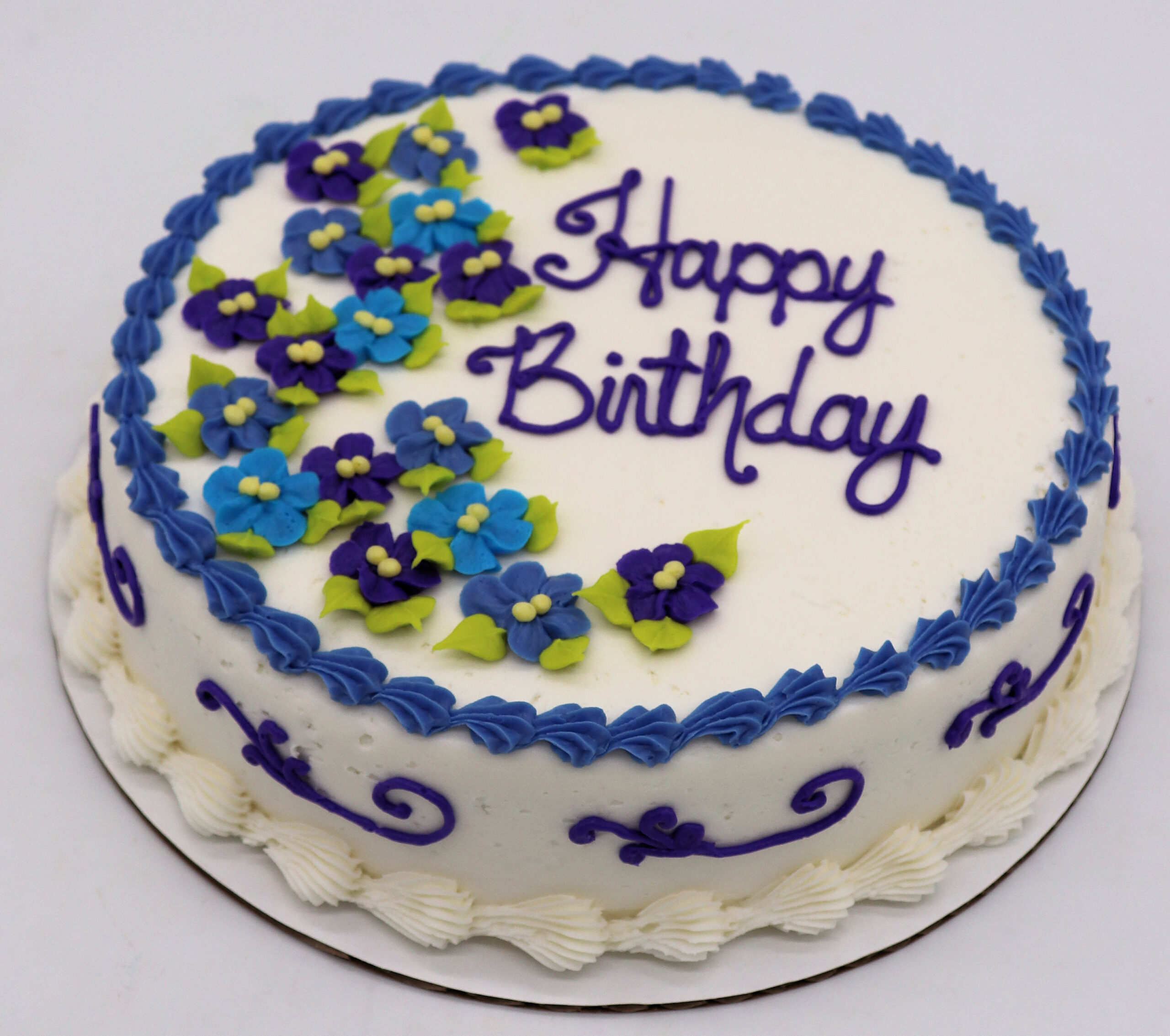 Forget Me Not Round Cake