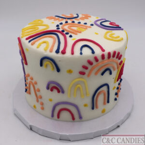 Rainbow Reverie Round Cake