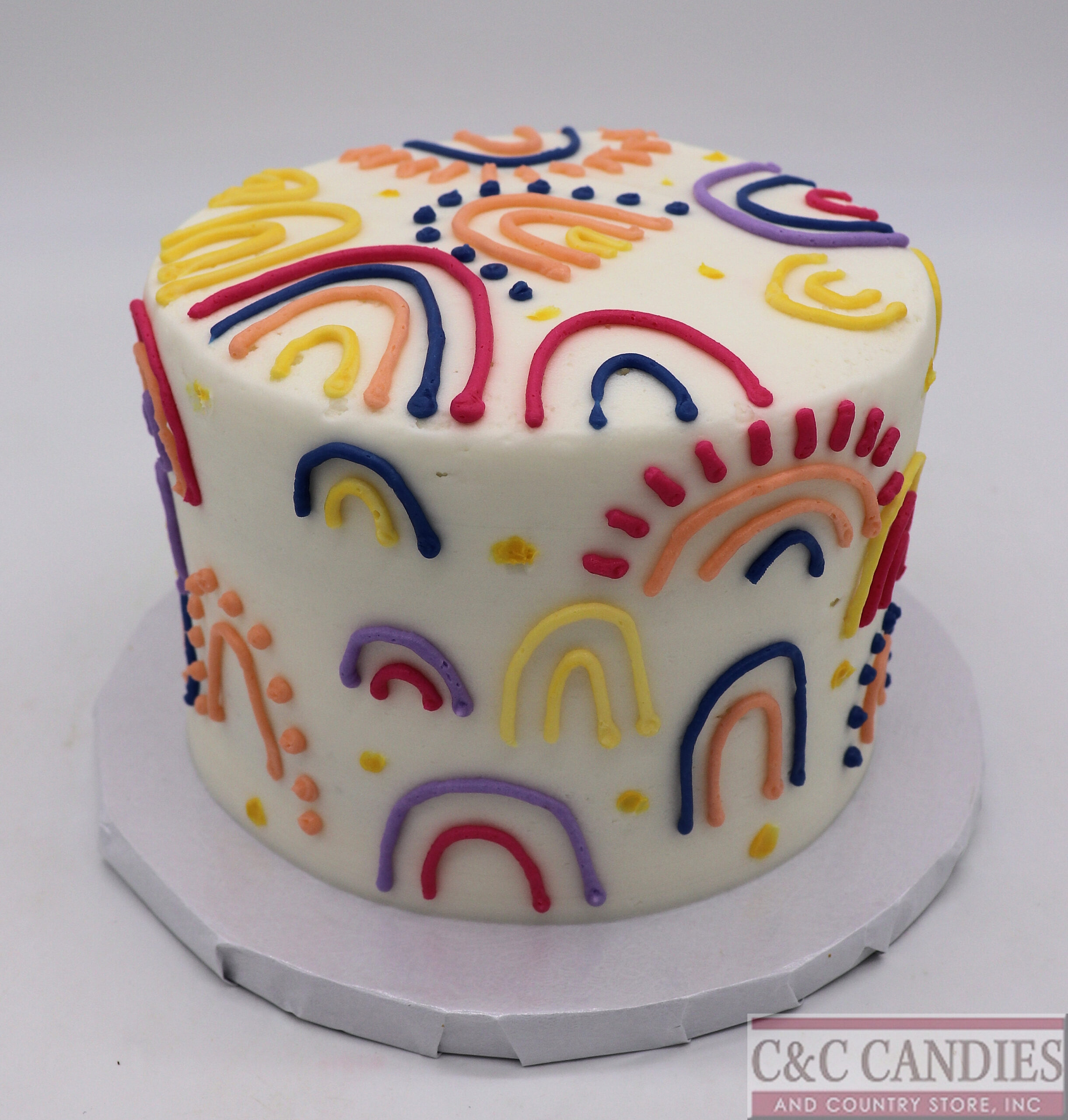 Rainbow Reverie Round Cake