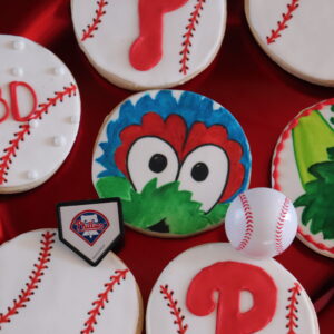 Phillies Royal Icing Cookies