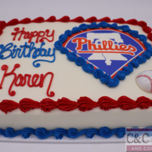 Let's Go Phils! Sheet Cake