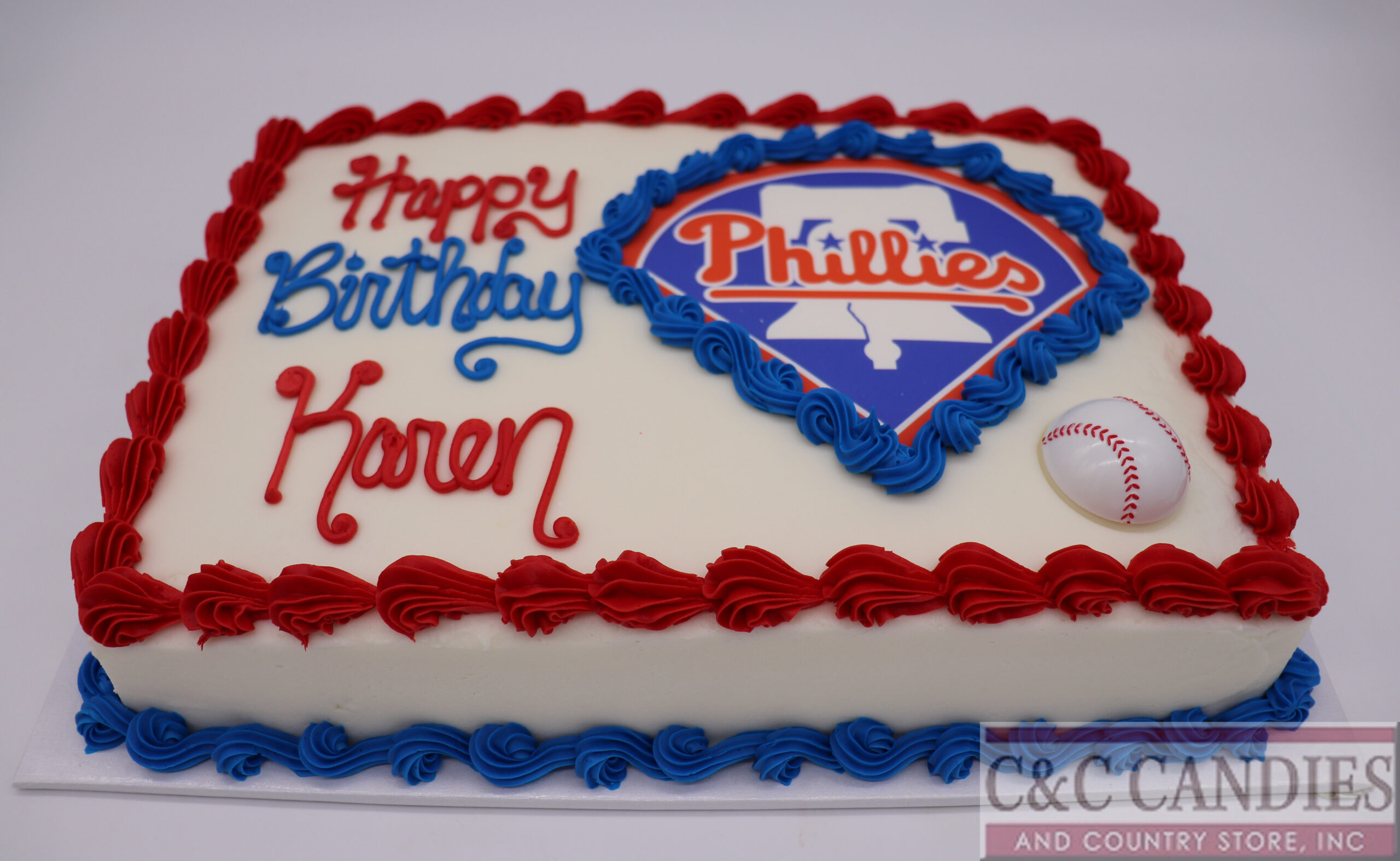 Let's Go Phils! Sheet Cake