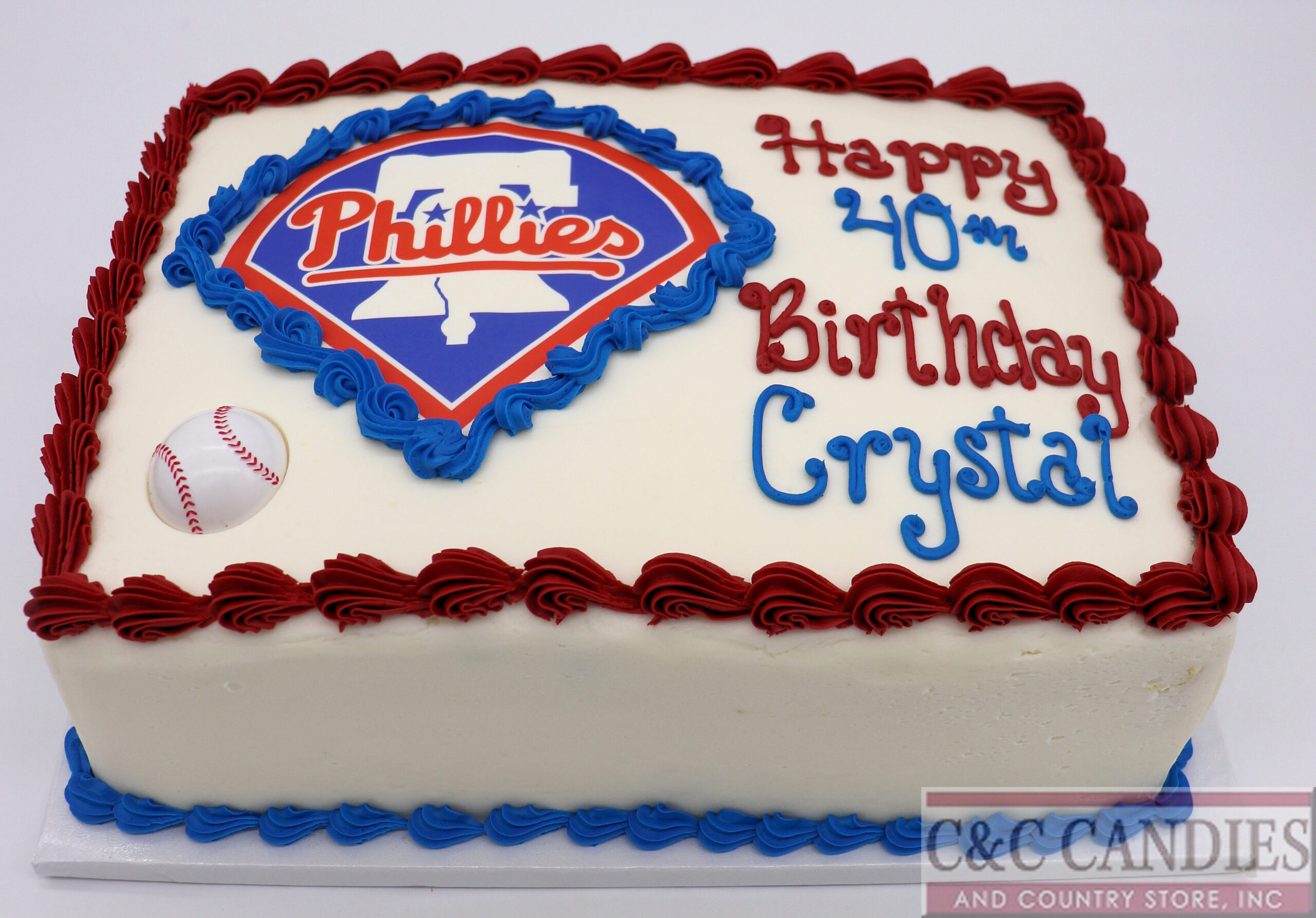 Let's Go Phils! Sheet Cake - Image 2